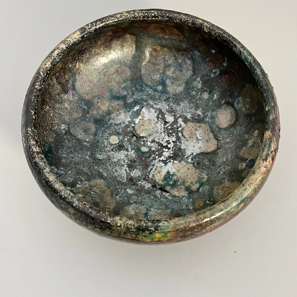 Vintage Raku Glazed Pottery Bowl Planter Home‎ Table Decor  6